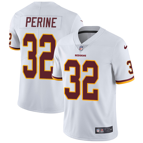Nike Redskins #32 Samaje Perine White Men's Stitched NFL Vapor Untouchable Limited Jersey - Click Image to Close